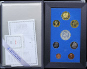 GREECE: Proof set (1993) composed of 1 Drachma, 2 Drachmas, 5 Drachmas, 10 Drachmas, 20 Drachmas, 50 Drachmas, 100 Drachmas and 500 Drachmas commemora...