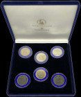 GREECE: Complete set of 6 different 500 Drachmas (2000) in copper-nickel commemorating the 2004 Athens Olympic Games series. Inside case from the Mint...