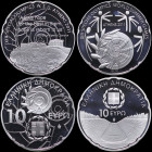 GREECE: Lot of 2 coins in silver (0,925) composed of 2x 10 Euro (2011), one comemmorating the Special Olympics 2011 in Athens / Acropolis and the othe...