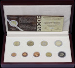 GREECE: Euro coin set (2012) composed of 1, 2, 5, 10, 20 & 50 Cent and 1 & 2 Euro and one commemorative 2 Euro coin for the 10 years of Euro. Inside o...