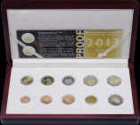 GREECE: Euro coin set (2013) of 10 coins composed of 1, 2, 5, 10, 20 & 50 Cent and 1 & 2 Euro and two Greek commemorative 2 Euro coins. Inside officia...