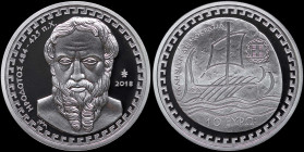 GREECE: 10 Euro (2018) in silver (0,925) commemorating the Greek Culture / Historians - Herodotus. Bust of Herodotus facing on obverse. Inside its off...
