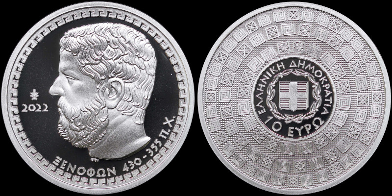 GREECE: 10 Euro (2022) in silver (0,925) commemorating Greek Culture / Historian...