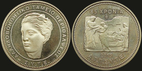 GREECE: Bronze commemorative medal (2015) for the 85 years since the founding of the Mutual Aid Fund of the Bank of Greece. Issued by the Bank of Gree...