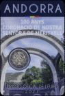 ANDORRA: 2 Euro (2021) in bi-metal commemorating the 100 years of the Coronation of Our Lady of Meritxell. Inside official coincard with no "20852". B...