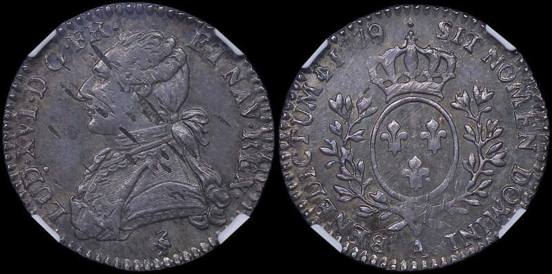 FRANCE: 12 Sols (=1/10 Ecu) (1779/8 A) in silver (0,917). Bust of Louis XVI faci...