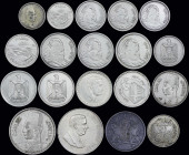 AFRICAN COINS: Lot of 19 coins composed of 2 Piastres (AH1342/1923 H),  5 Piastres (AH1358/1939), 10 Piastres (AH1358/1939), 5 Piastres (AH1375/1956),...