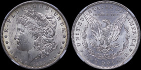 USA: 1 Dollar (1884 O) in silver (0,900). Head of Liberty facing left and legend "E.PLURIBUS.UNUM" on obverse. American eagle and legend "UNITED STATE...