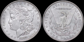 USA: 1 Dollar (1890) in silver (0,900). Head of Liberty facing left and legend "E.PLURIBUS.UNUM" on obverse. American eagle and legend "UNITED STATES ...