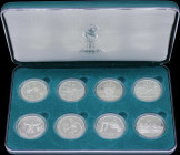 USA: Proof commemorative set of 8 coins in silver commemorating the Atlanta Olympics and Paralympics. Composed of 4x 1 Dollar (1995 P) & 4x 1 Dollar (...