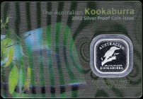 AUSTRALIA: 50 Cents (2002) in silver (0,999). Head of Queen Elizabeth II with tiara facing right on obverse. Kookaburra on branch on reverse. Inside o...