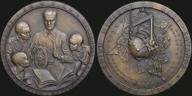 BELGIAN CONGO: Bronze commemorative medal for the 50th Anniversary (1906-1956) of the Union Miniere de Haut-Katanga. Engraved by GA Brenet. Diameter: ...