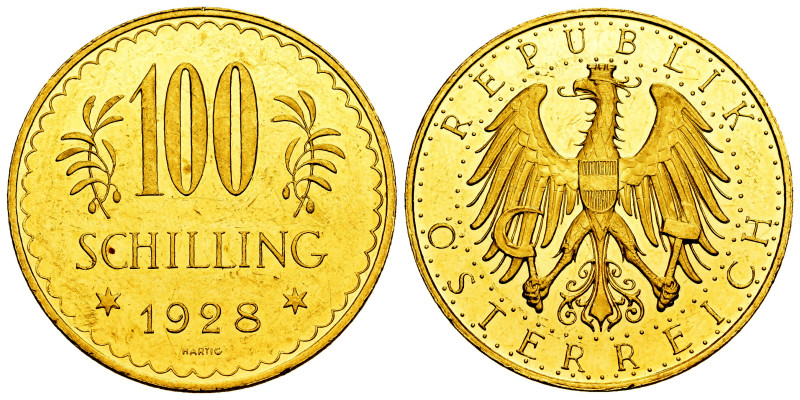 Austria. 100 schillings. 1928. Wien. (Km-2842). (Fried-520). Au. 23,52 g. Origin...