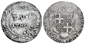 Malta. Emmanuel of Rohan-Polduc (1775-1797). 6 tari. 1780. (Km-303.1). Ag. 4,53 g. Slightly clipped. Almost VF/VF. Est...90,00. 

Spanish Descriptio...