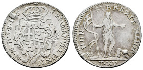 Malta. Emmanuel Pinto (1741-1773). 15 Tari. 1756. (Km-252). (Restelli-97). Ag. 14,32 g. Used as a jewelry piece. Welding on edge. VF. Est...100,00. 
...