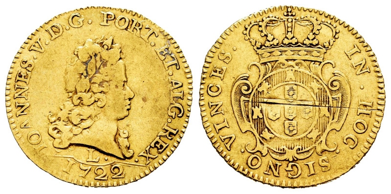 Portugal. D. Joao V (1706-1750). 1 escudo. 1722. Lisbon. L. (Gomes-116.01). (Fr-...