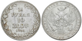 Russia. Nicholas I. 10 zlotych. 1836. Saint Petesburg. (Bitkin-1132). (Km-C134). Ag. 30,81 g. VF. Est...150,00. 

Spanish Description: Rusia. Nichol...