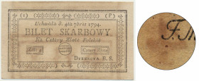 4 złote 1794 (1)(P) - inna czwórka w znaku zabezpieczającym