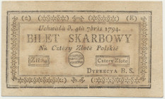 4 złote 1794 (2)(E) - znak zabezpieczający z dwukropkiem