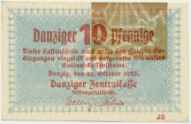 Danzig, 10 Pfennige 1923 - October - watermark KOGA - SCARCE