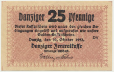 Danzig, 25 Pfennige 1923 - October - RARE in UNC