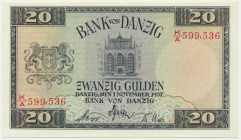 Danzig, 20 Gulden 1937 - K/A -