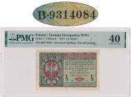 1/2 marki 1916 - Jenerał - B - PMG 40 - DUŻA RZADKOŚĆ