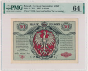 50 marek 1916 - Jenerał - A - PMG 64 - RZADKI 2-ga nota