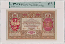 1.000 marek 1916 - Generał - PMG 62 - ZNAKOMITY 2-ga nota