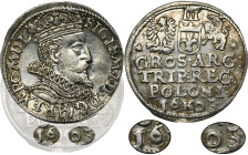 Sigismund III Vasa, 3 Groschen Krakau 1605 R1