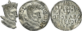 Sigismund III Vasa, 3 Groschen Lublin 1598 - RARE, letter L divided date, ex. Marzęta NIENOTOWANY R2