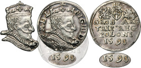 Sigismund III Vasa, 3 Groschen Lublin 1598 - ex. Marzęta NIENOTOWANY R