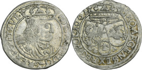 John II Casimir, 6 Groschen Lviv 1661 GBA - RARE, ex. Marzęta ex. Marzęta R3