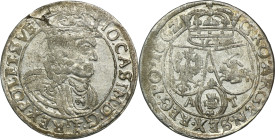 John II Casimir, 6 Groschen Lviv 1662 AT - RARE, ex. Marzęta ex. Marzęta R2
