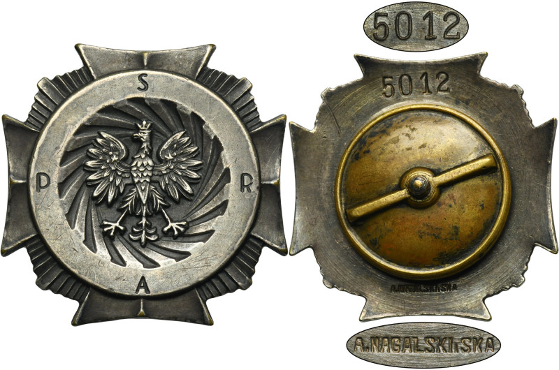 Badge of the Cadet School of the Artillery Reserve in Włodzimierz Wołyński Odzna...