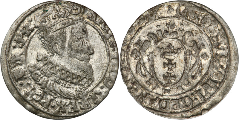 Sigismund III Vasa, Groschen Danzig 1627 Variety with ending of obverse legend D...