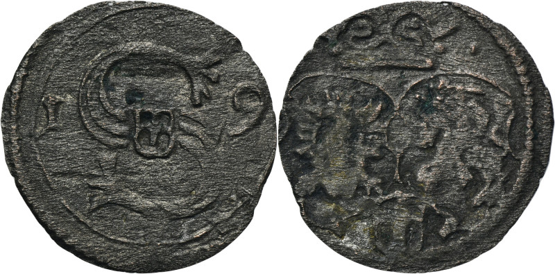 Sigismund III Vasa, Denarius Krakau 1619 - VERY RARE Bardzo rzadki denar z datą ...