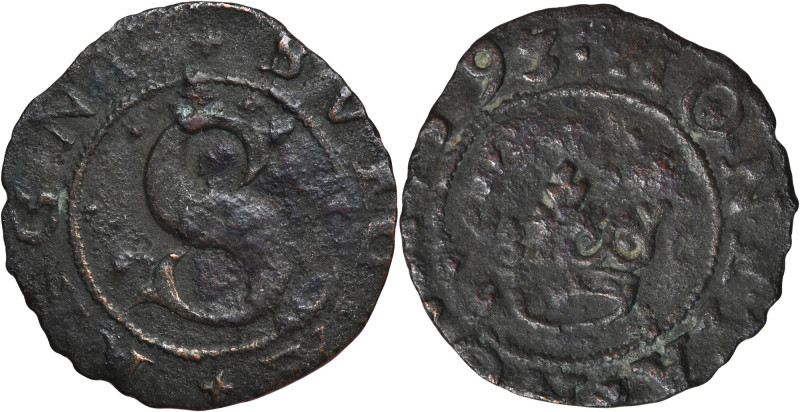 Sigismund III Vasa, Fyrk Stockholm 1593 - RARE Rare, Swedish issue of King Sigis...