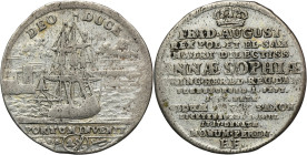 Augustus II the Strong, 2 Groschen Dresden 1717 IGS - RARE R2