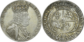 Augustus III of Poland, 18 Groschen Leipzig 1754 EC