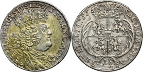 Augustus III of Poland, 18 Groschen Leipzig 1755 EC