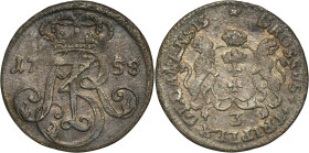 August III of Poland, 3 Groschen Danzig 1758
