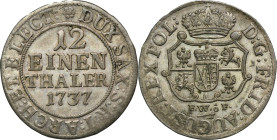 Augustus III of Poland, 1/12 Thaler Dresden 1737 FWôF