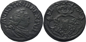 Augustus III of Poland, Groschen Guben 1758 - RARE RR