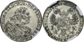 Augustus III of Poland, Groschen Dresden 1740 - NGC AU50 R2