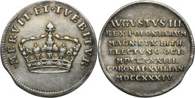 Augustus III of Poland, Coronation token 1734