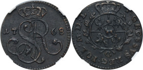 Poniatowski, Groschen Krakau 1768 G - NGC AU DETAILS