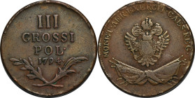 Galicia and Lodomeria, 3 Groschen Wien 1794