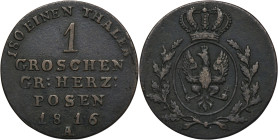 Grand Duchy of Posen, Friedrich Wilhelm III, 1 Groschen Berlin 1816 A