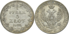3/4 rouble = 5 zloty Warsaw 1838 MW